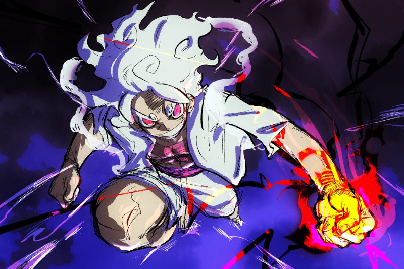 ảnh luffy gear 5 4k