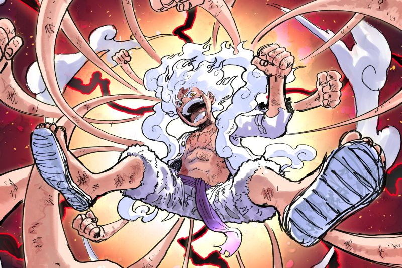 ảnh gear 5 của luffy thần thái đỉnh cao