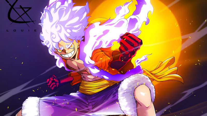 ảnh luffy gear 5 làm hình nền 1
