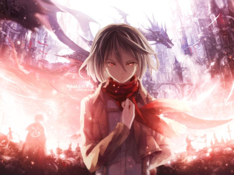 ảnh mikasa ackerman chiến đấu với titan
