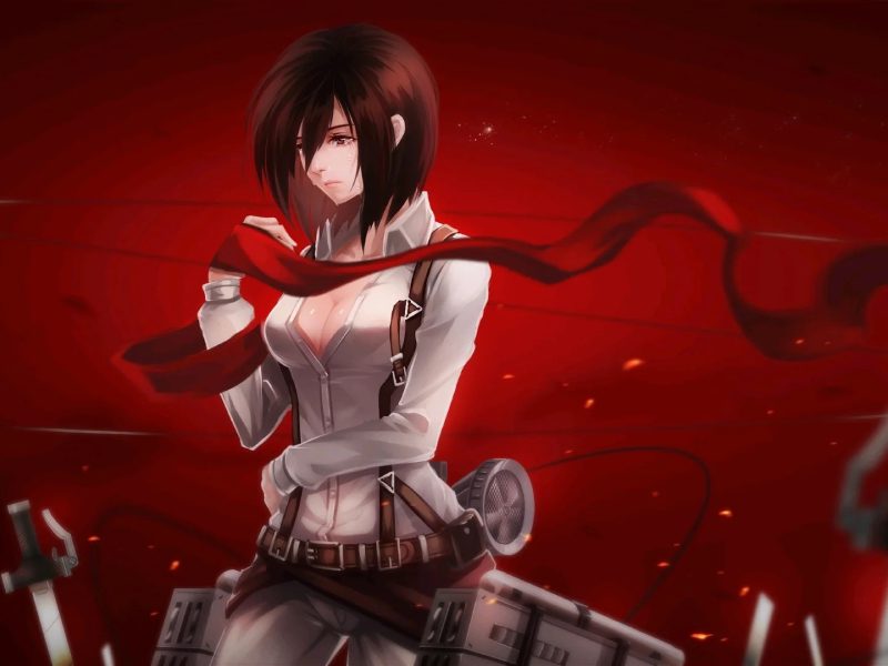 ảnh mikasa ackerman cầm kiếm cực ngầu