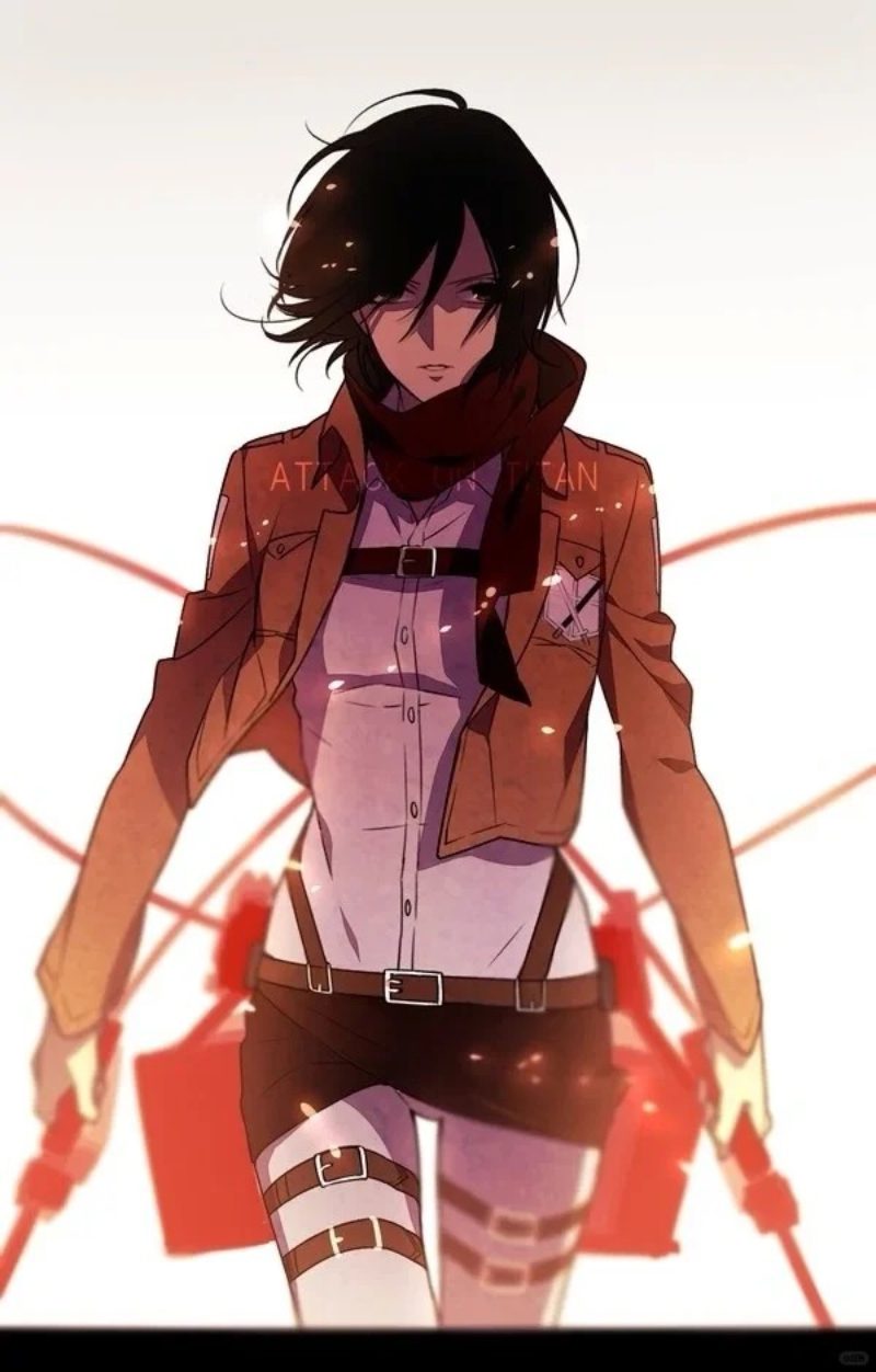 hình mikasa ackerman mạnh mẽ chiến binh