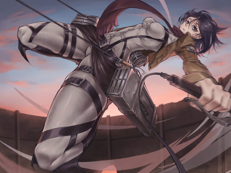ảnh mikasa ôm đầu eren