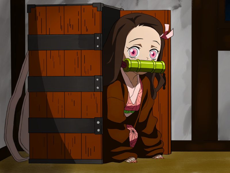 hình nezuko cute đáng yêu ngọt ngào