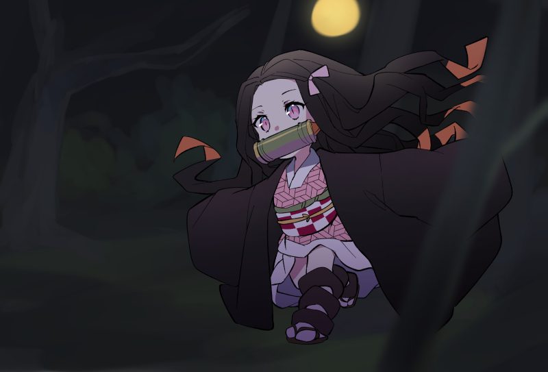 ảnh nezuko mặc kimono