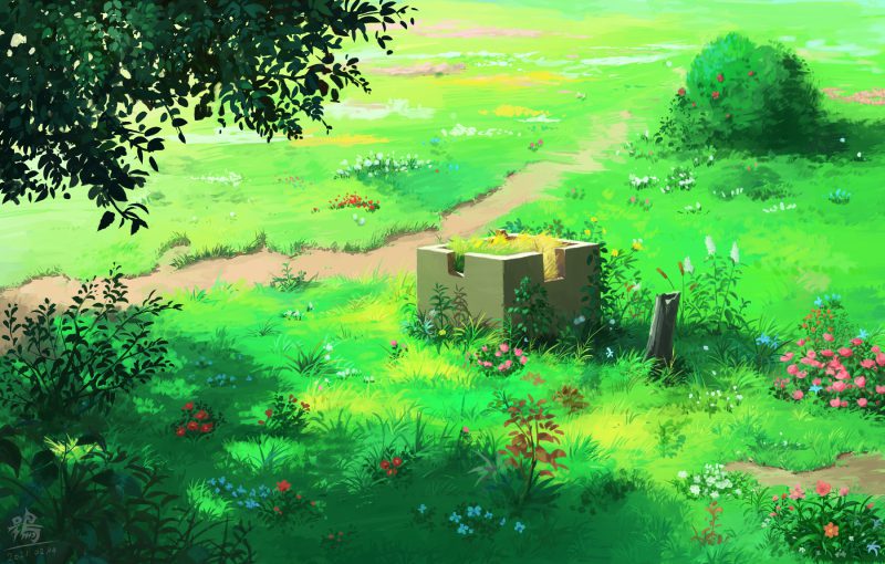Cảnh đẹp thiên nhiên anime mùa hè