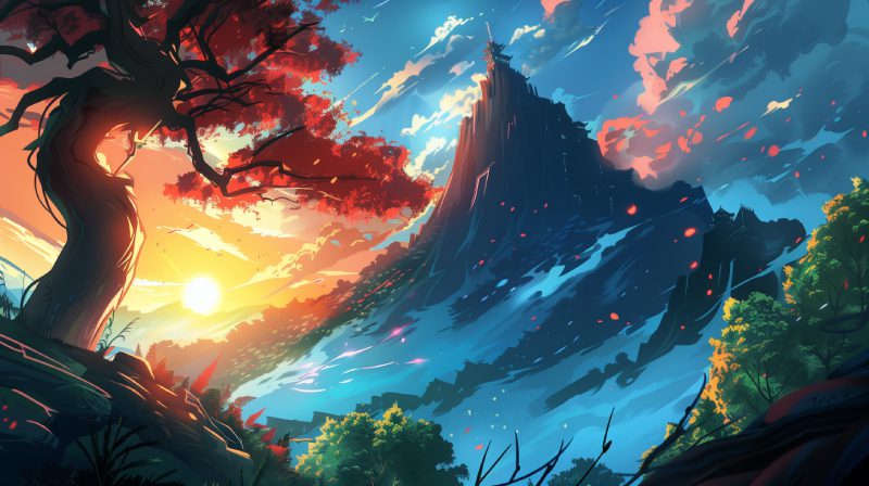 Anime với cảnh quan hùng vĩ