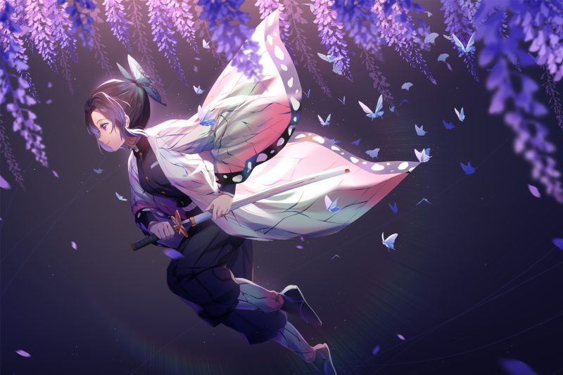 ảnh shinobu mặc đồ truyền thống Nhật