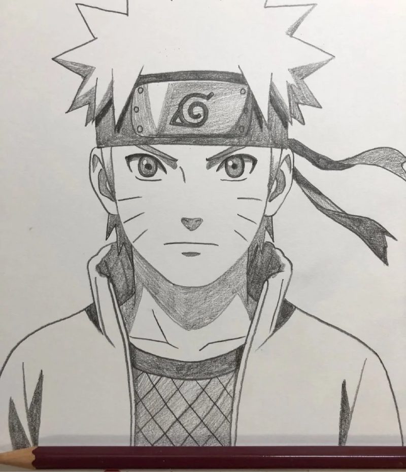 ảnh vẽ anime đen trắng