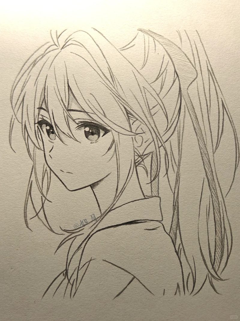 ảnh vẽ anime nữ 3