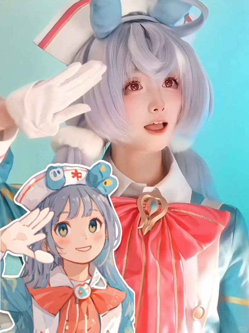 anime cute cosplay fanart