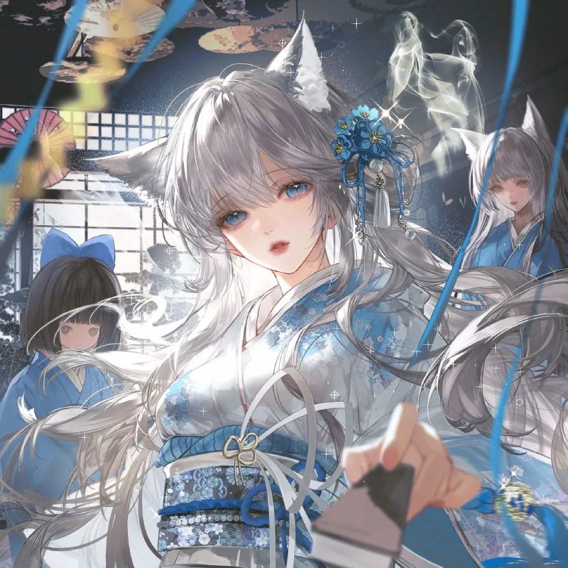 anime kimono nữ sinh đáng yêu