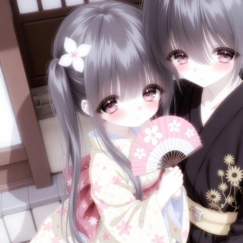 anime kimono lãng mạn
