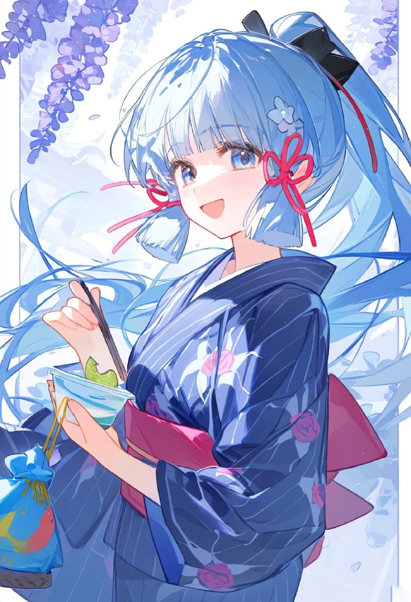 anime kimono cute girl