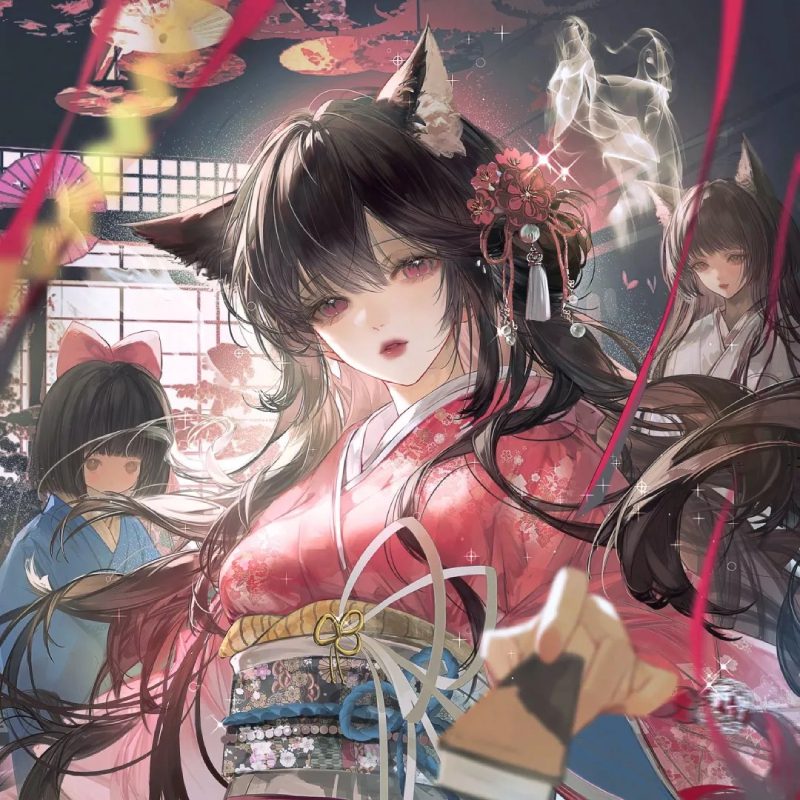 anime kimono cặp đôi dễ thương