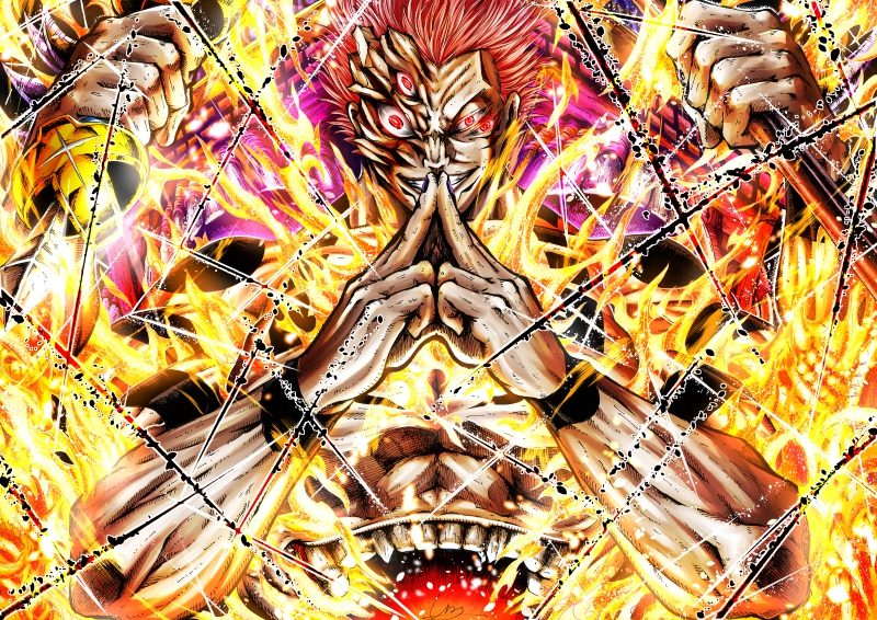 Hình ảnh đẹp của Sukuna trong anime.