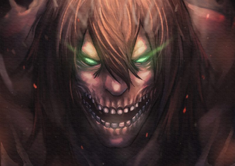 hình nền attack on titan anime eren titan hóa
