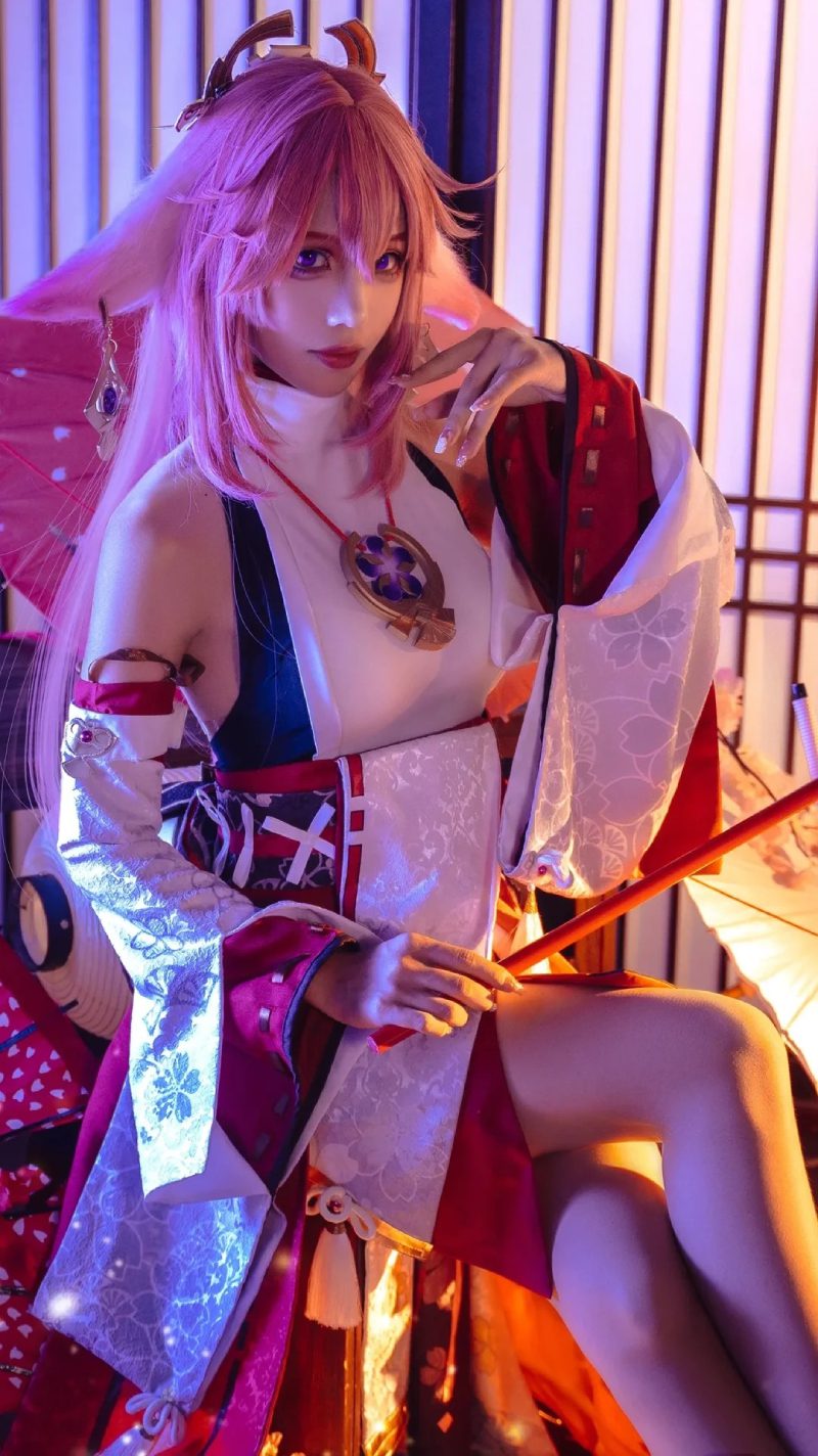 cosplay yae miko genshin impact đẹp