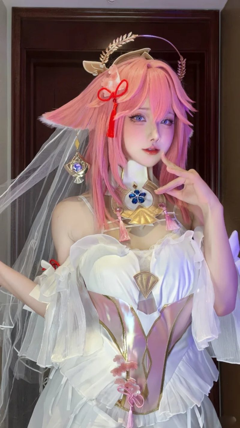 cosplay yae miko đẹp mê mẩn genshin