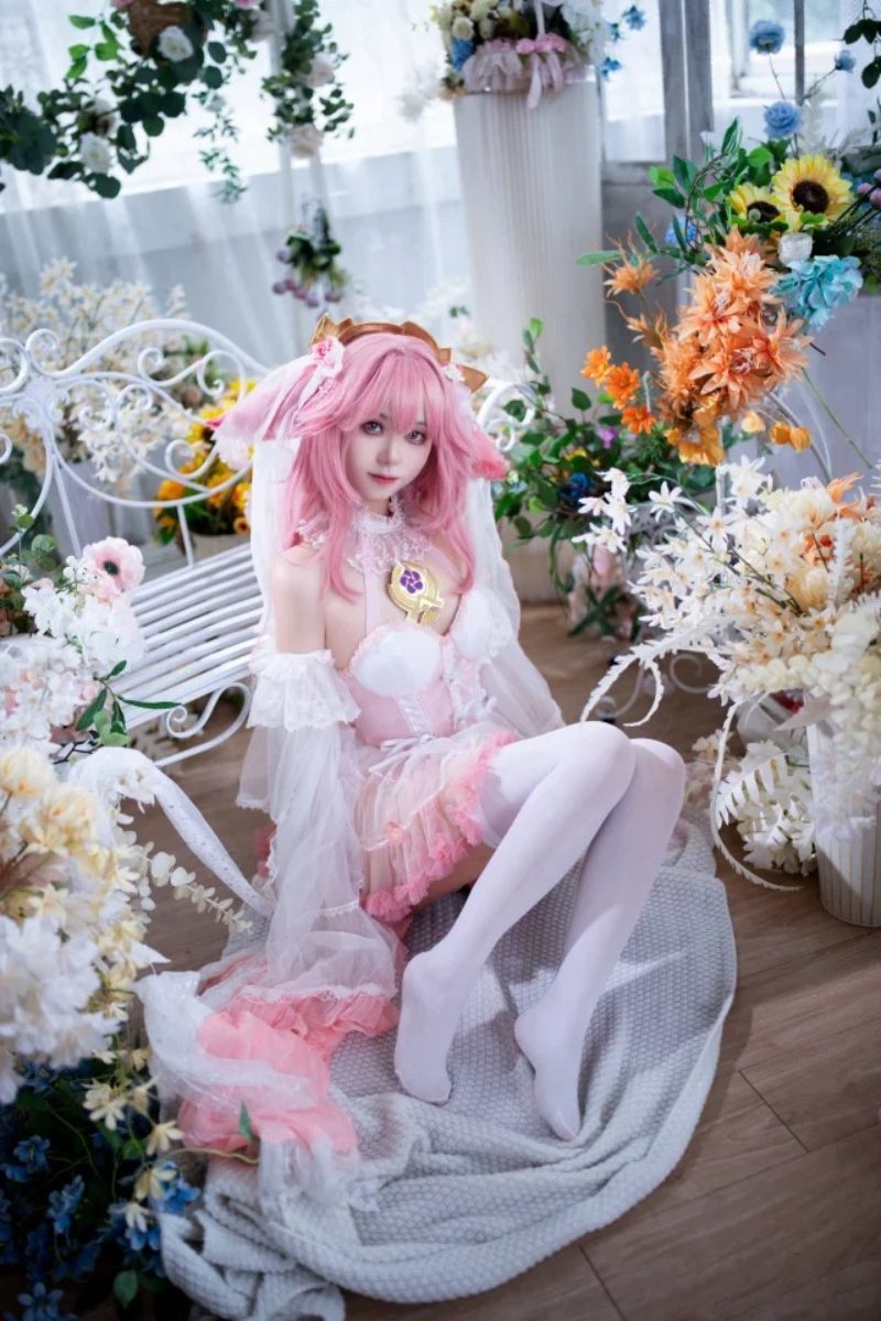 cosplay yae miko fan art genshin impact