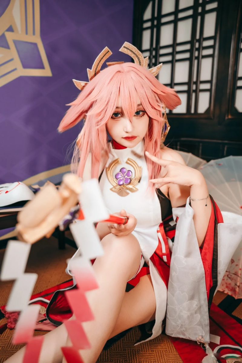cosplay yae miko cực phẩm genshin impact