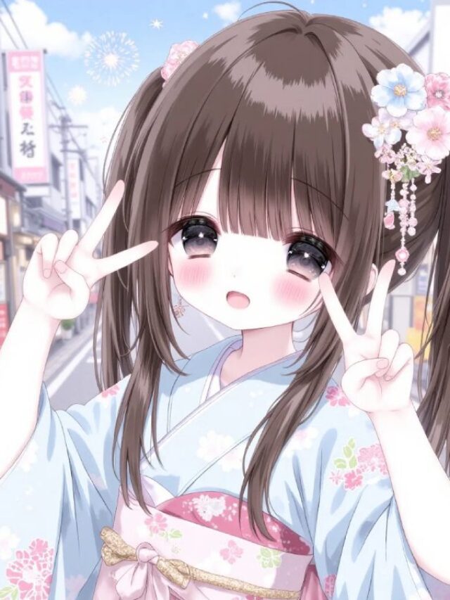 anime kimono học sinh