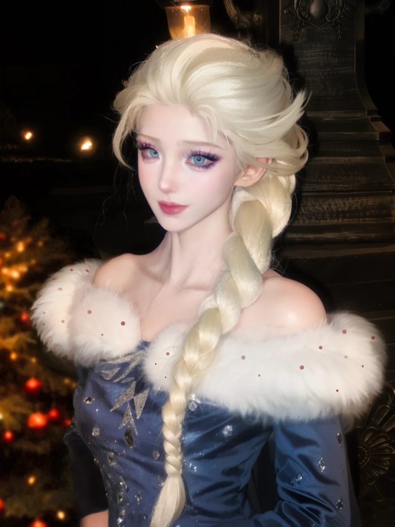 Cosplay Elsa Anna trong bộ đồ tuyết