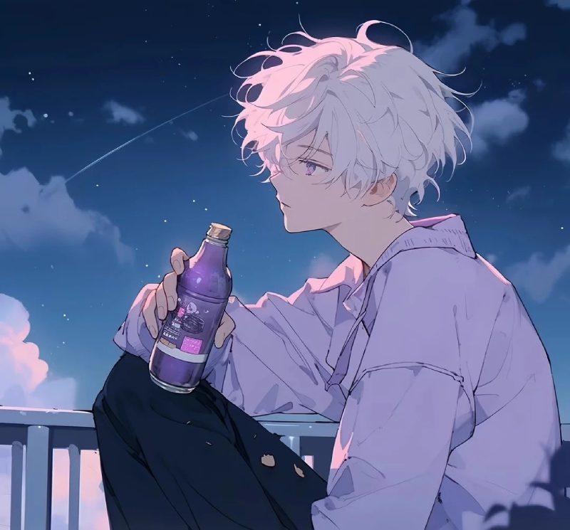 avatar anime buồn về tình yêu chàng trai khóc thầm