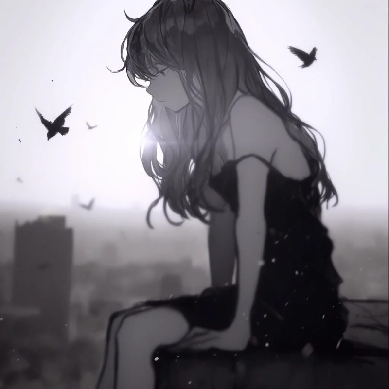 hình ảnh anime buồn về tình yêu