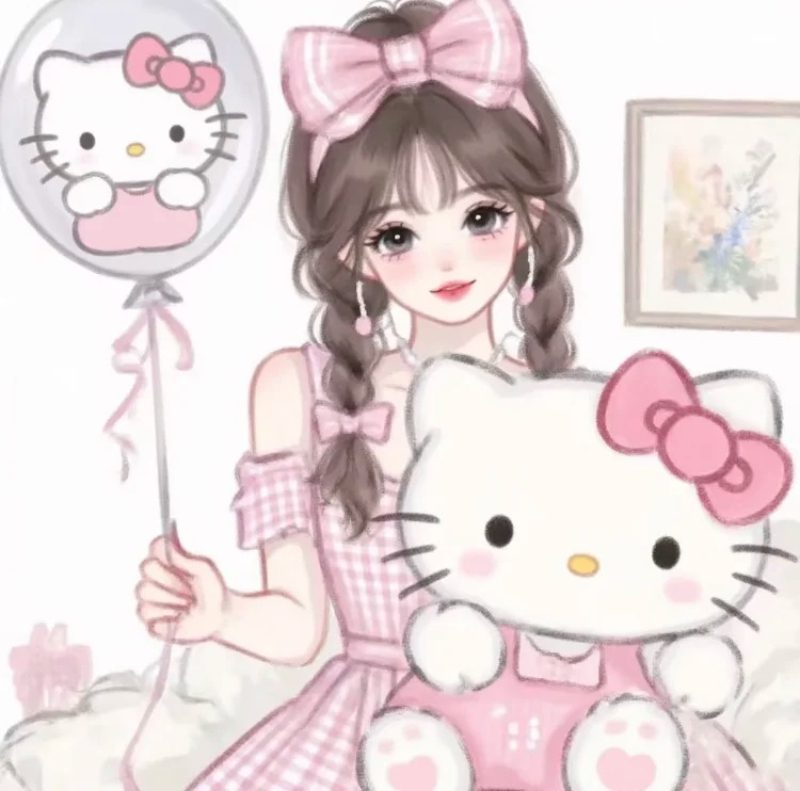 ảnh hello kitty anime đáng yêu ngọt ngào