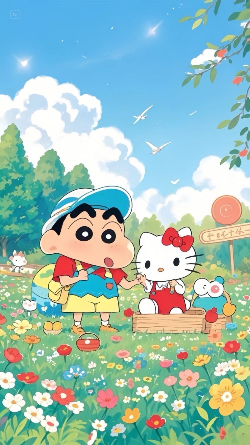 ảnh nền hello kitty anime ngọt ngào
