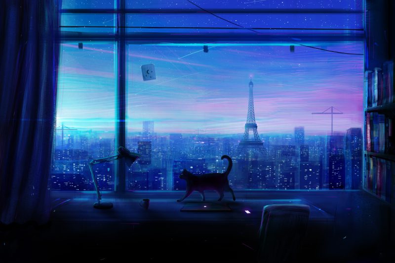 hình ảnh mèo anime đẹp