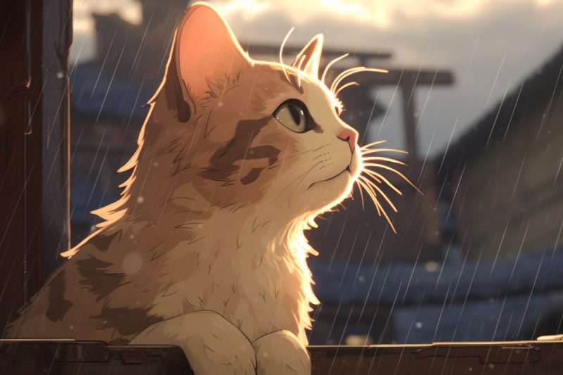hình ảnh mèo anime dễ thương nhất