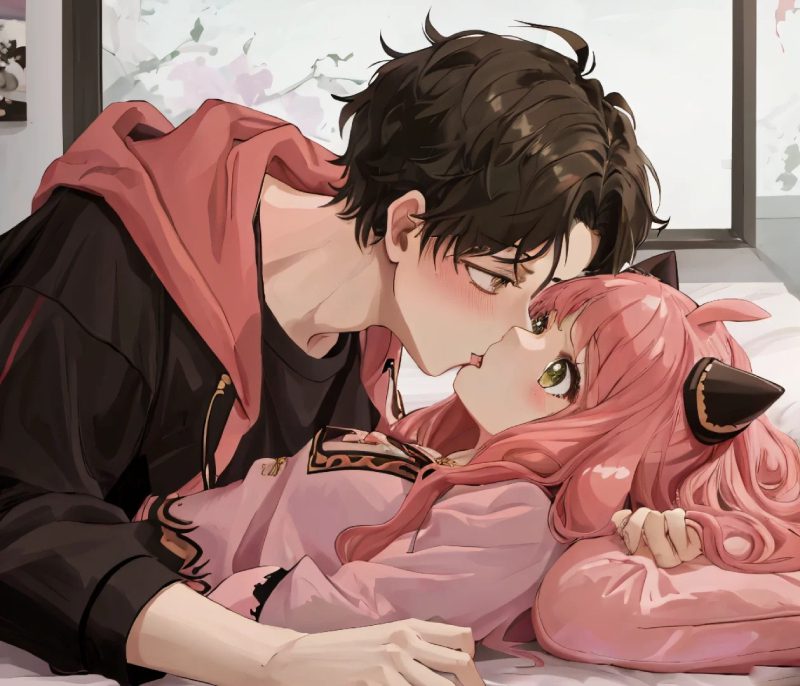 khoảnh khắc anime hôn nhau đáng yêu