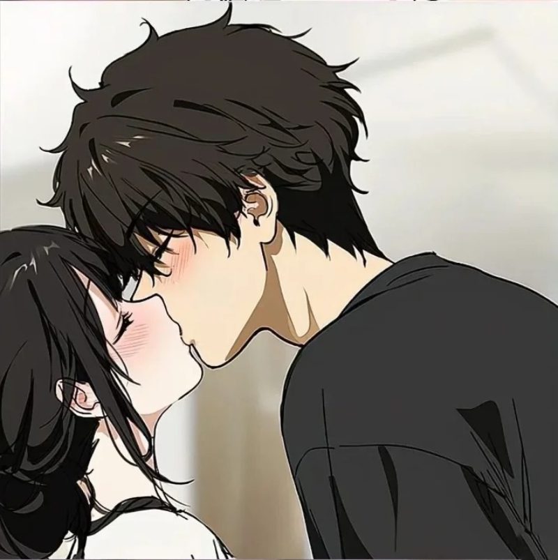 icon anime hôn nhau ngọt ngào