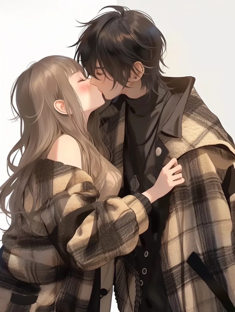cặp đôi anime hôn nhau ngọt ngào