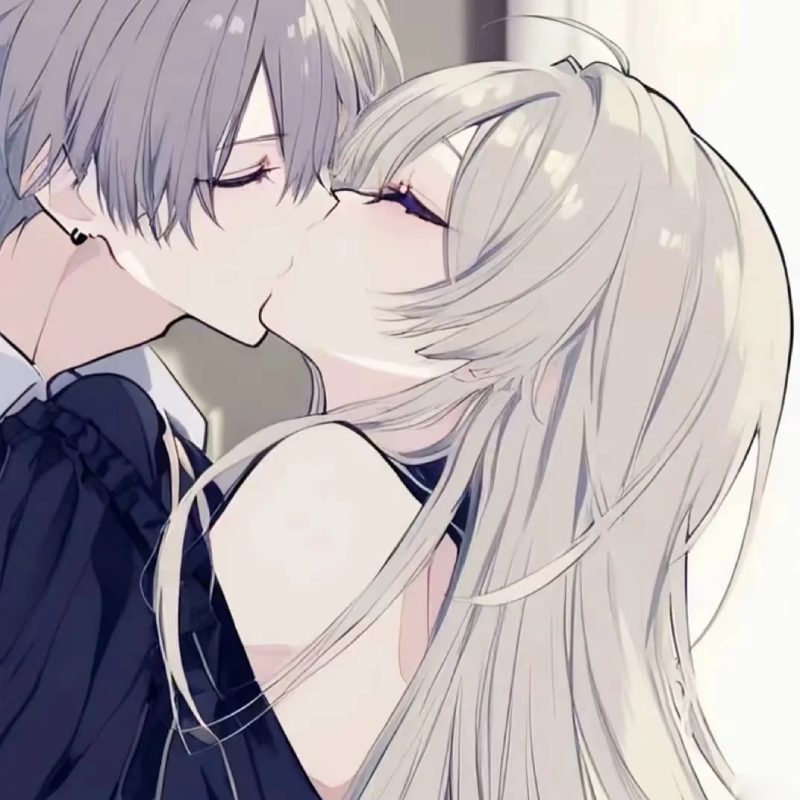 khoảnh khắc anime hôn nhau buồn
