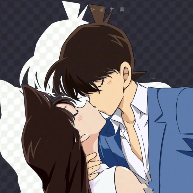 cặp đôi anime hôn nhau dễ thương