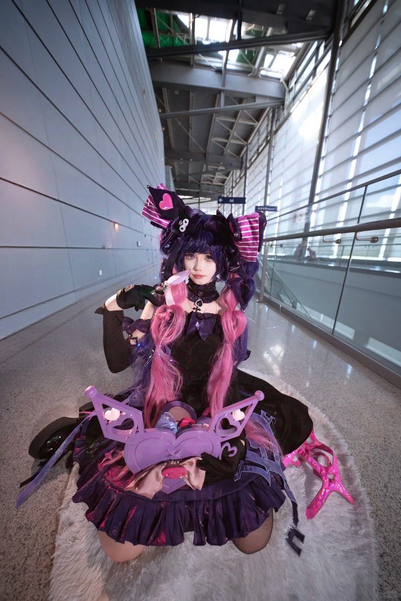 kuromi cosplay outfit details