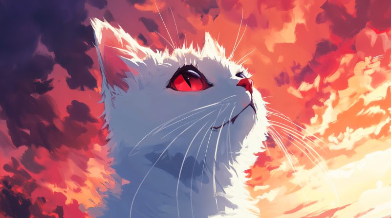 ảnh mèo anime dễ thương kawaii