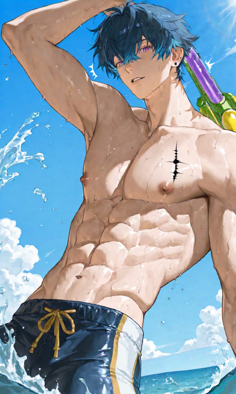 Hình ảnh trai anime 6 múi cực cuốn hút