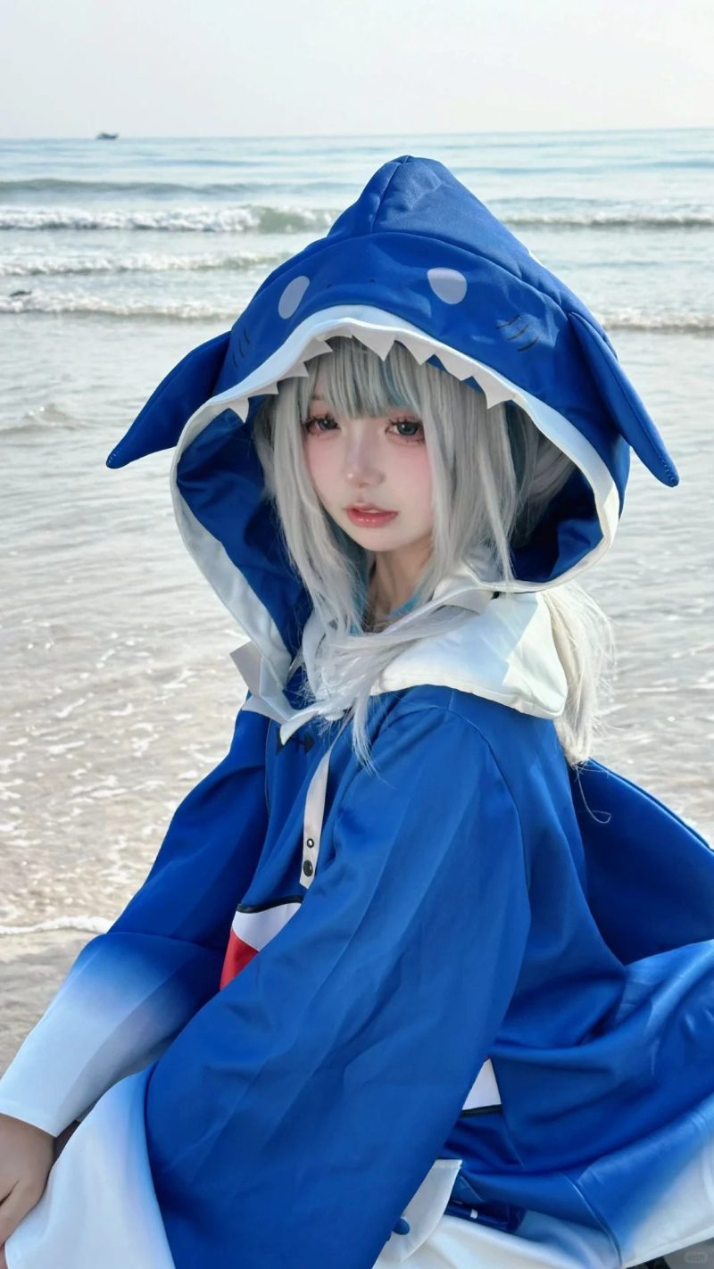 Yaoyaoqwq Gawr Gura cosplay 2025 cực đẹp