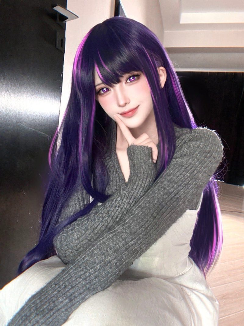 ảnh gái xinh cosplay Ai Hoshino tạo dáng đáng yêu