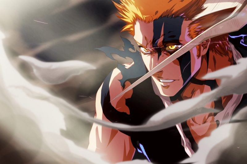 ảnh ichigo đang hét lớn khi hóa bankai