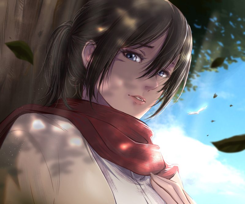 mikasa phiên bản hoạt hình cute dễ thương