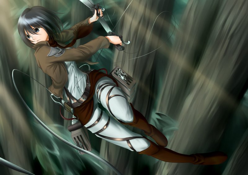 mikasa ngầu chất trong trận chiến titan