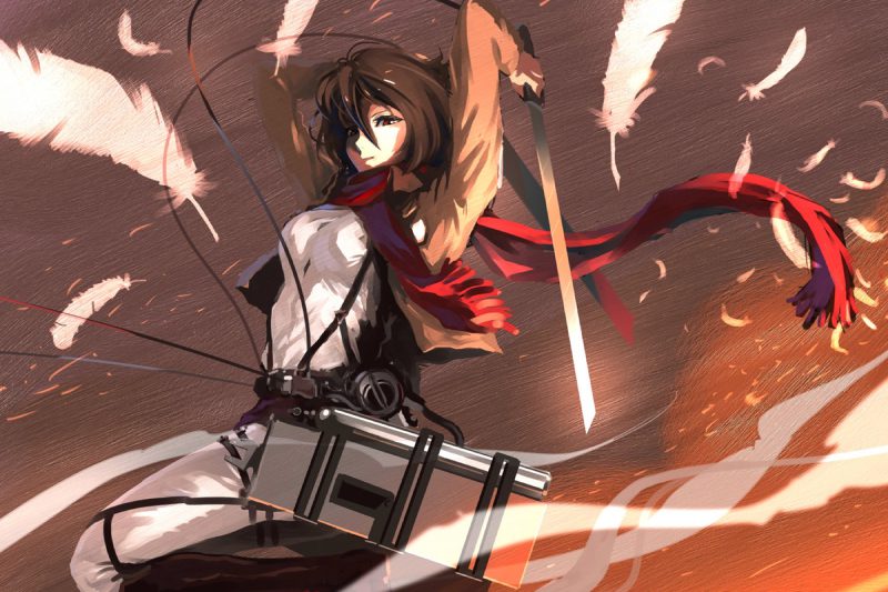 ảnh mikasa đậm chất anime hành động