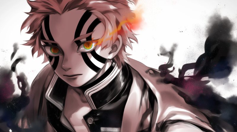 akaza demon slayer hình full cảnh đánh