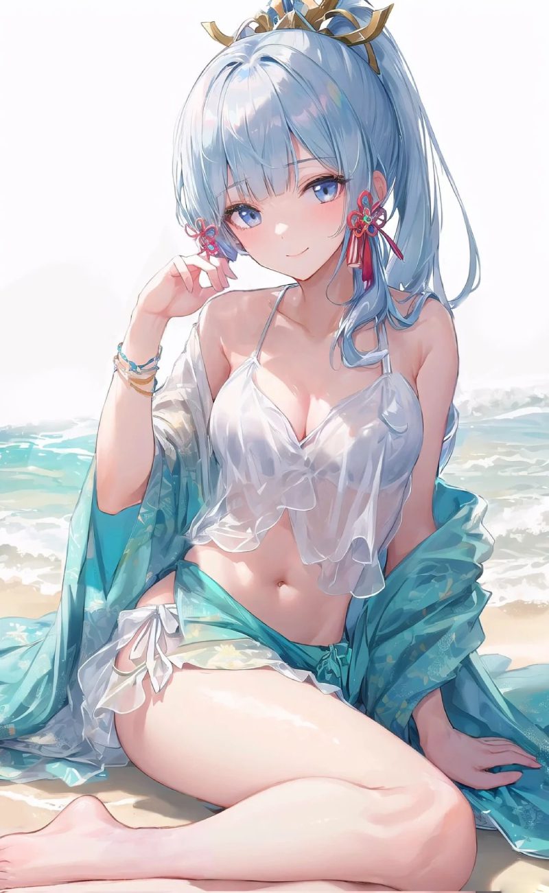ảnh gái anime bikini phong cách mùa hè