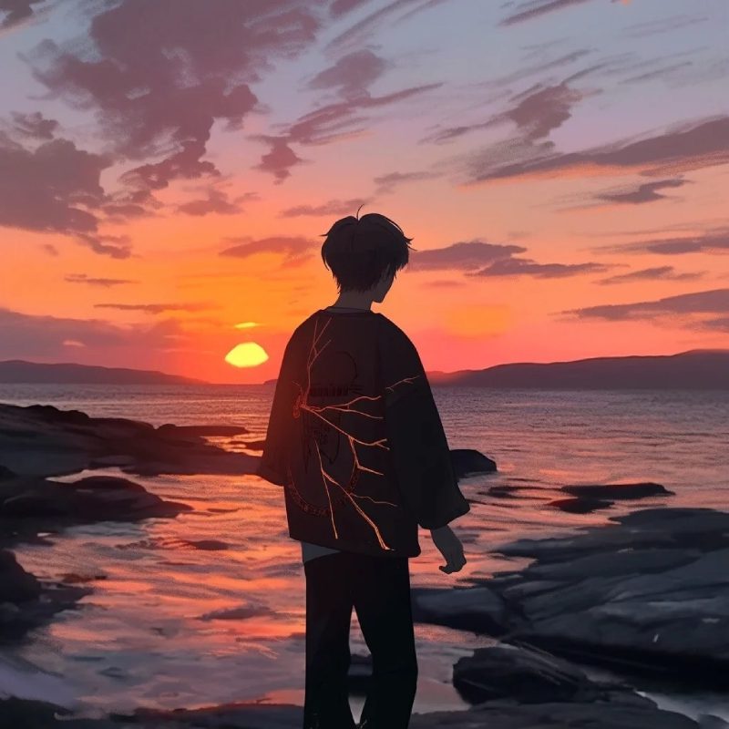 ảnh anime nam buồn 15